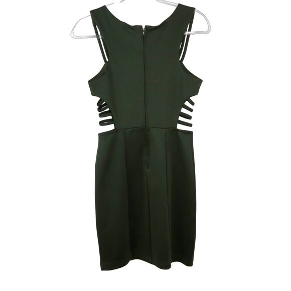 City Trends Urban Outfitters Olive Green Sexy Cut Out Mini Dress Medium - Picture 6 of 9